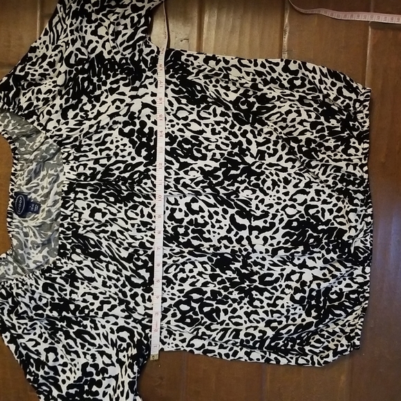 Scoop Womens Black White Zebra Print Longsleeve Shirt - Picture 7 of 10